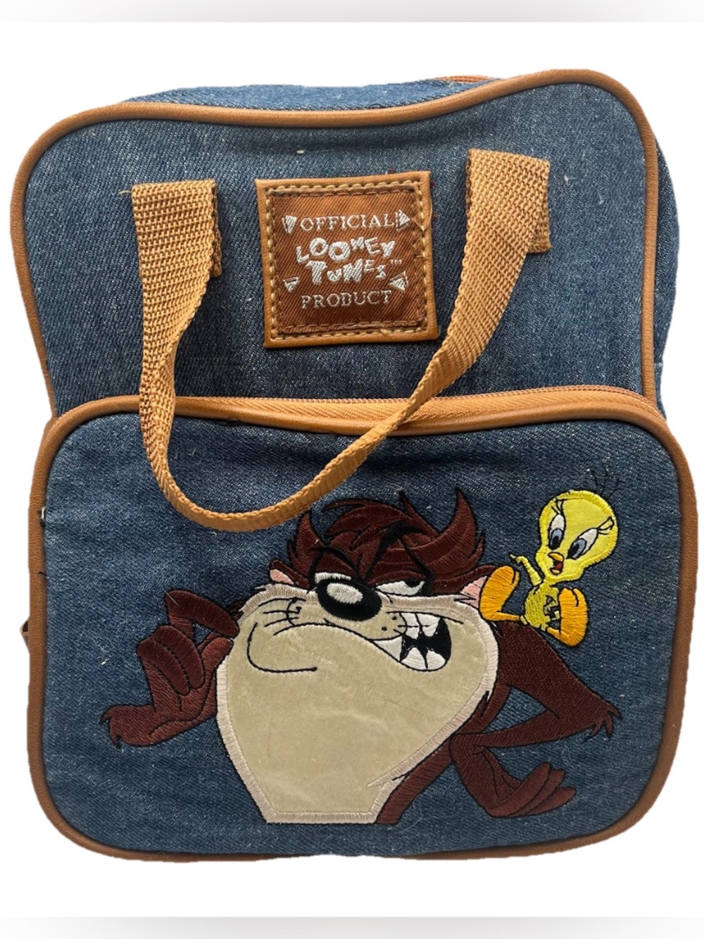Official Looney Tunes Denim Tote Bag with Tweety & Taz